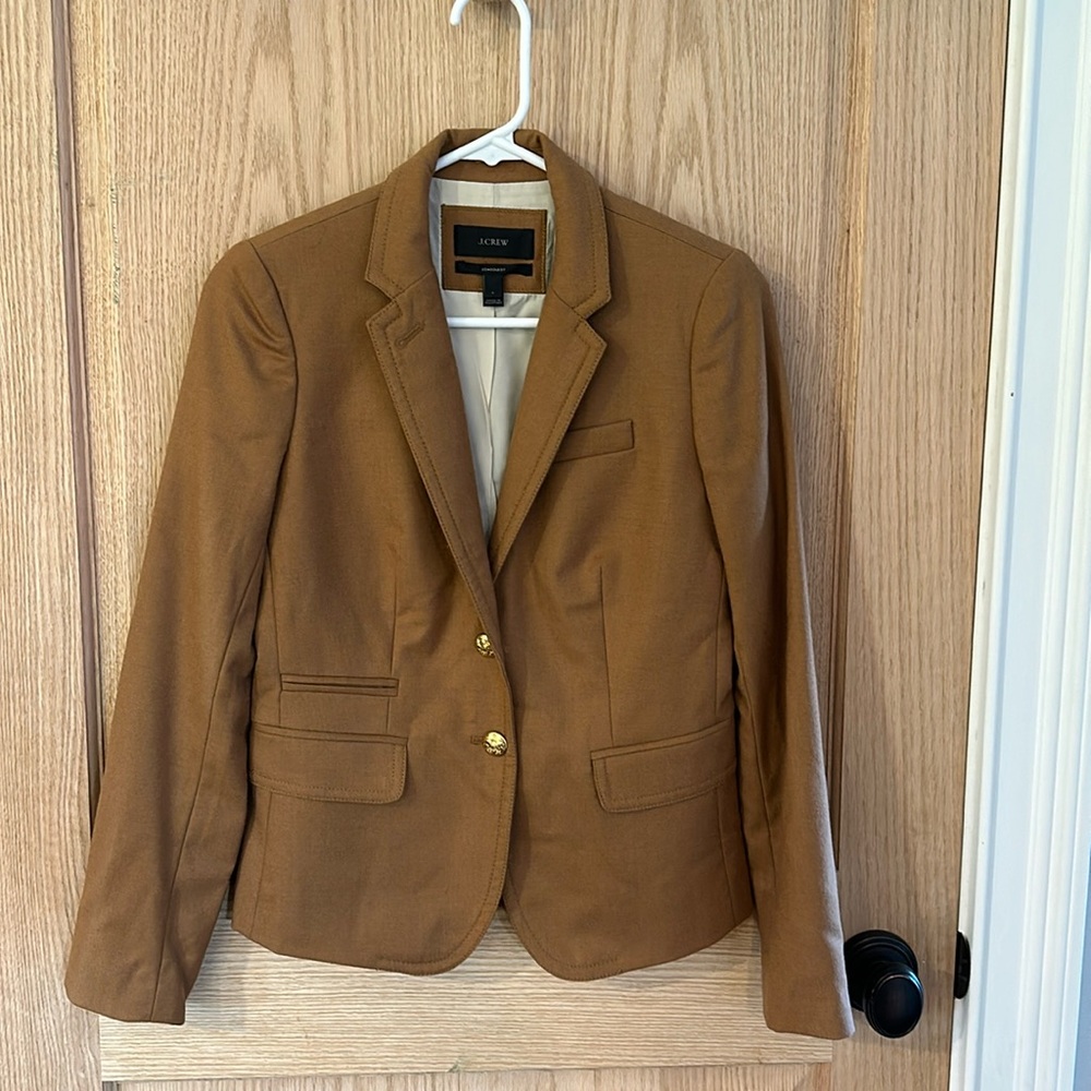 JCREW Tan Schoolboy Blazer - Size 0